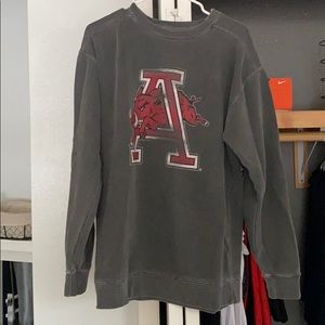 Arkansas Razorback comfort colors sweatshirt.